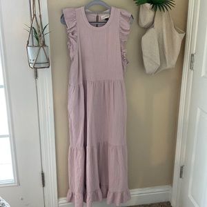 Linen lavender summer dress 👗